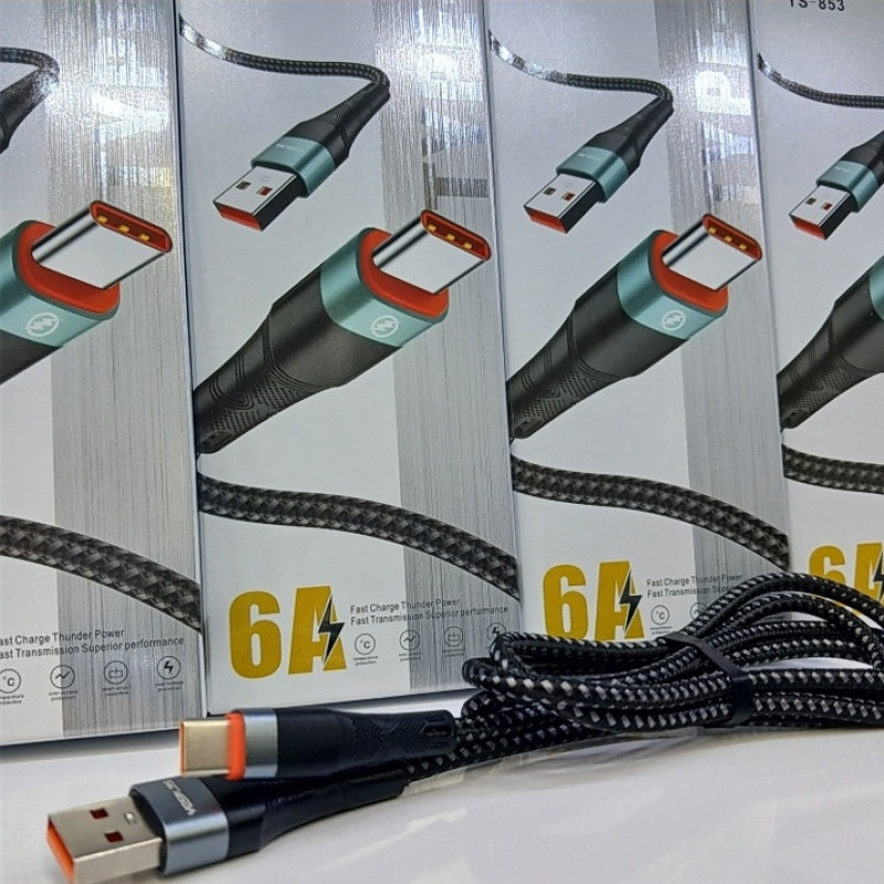 کابل تبدیل USB به USB-C یس پلاس مدل Fast charge 6A طول 1 متر