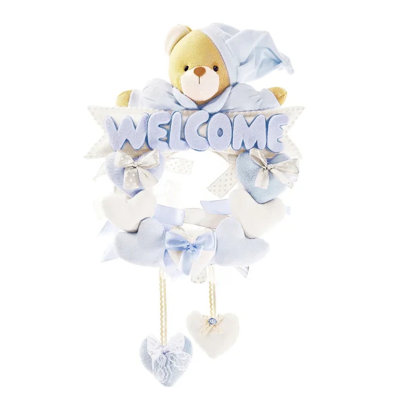 آویز تزیینی اتاق کودک طرح خرس نانان مدل Welcome کد WBlu