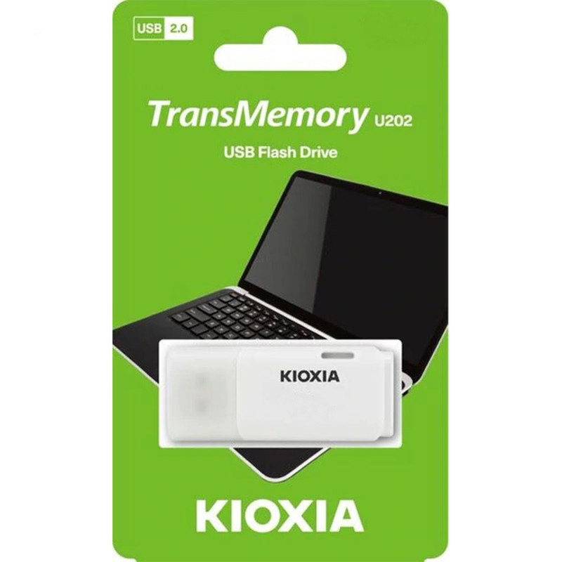 فلش مموری کیوکسیا مدل U202 ظرفیت 128 گیگابایت درپوش‌دار با رابط USB 2.0 و سرعت انتقال 30 مگابایت بر ثانیه، سازگار با کامپیوتر، لپ‌تاپ، موبایل، تبلت و تلویزیون