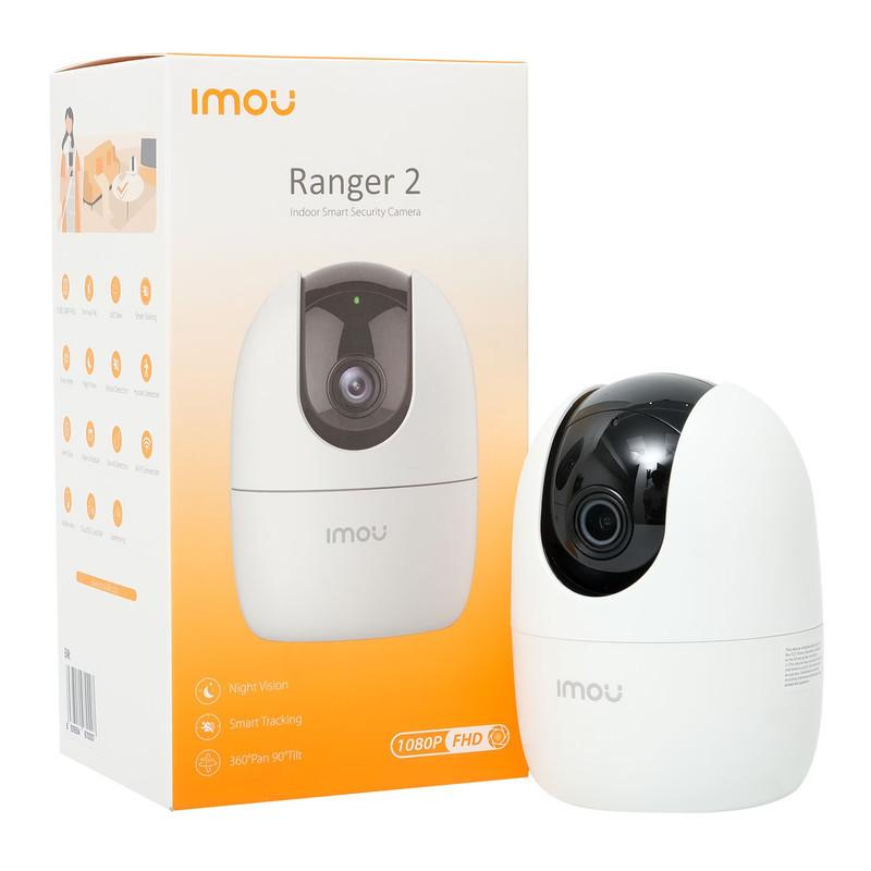 دوربین مداربسته تحت شبکه بی‌سیم آیمو مدل Ranger 2 با قابلیت تشخیص چهره، صدای دوطرفه، تشخیص حرکت و دید در شب، نصب روی دیوار و پشتیبانی از پروتکل Onvif