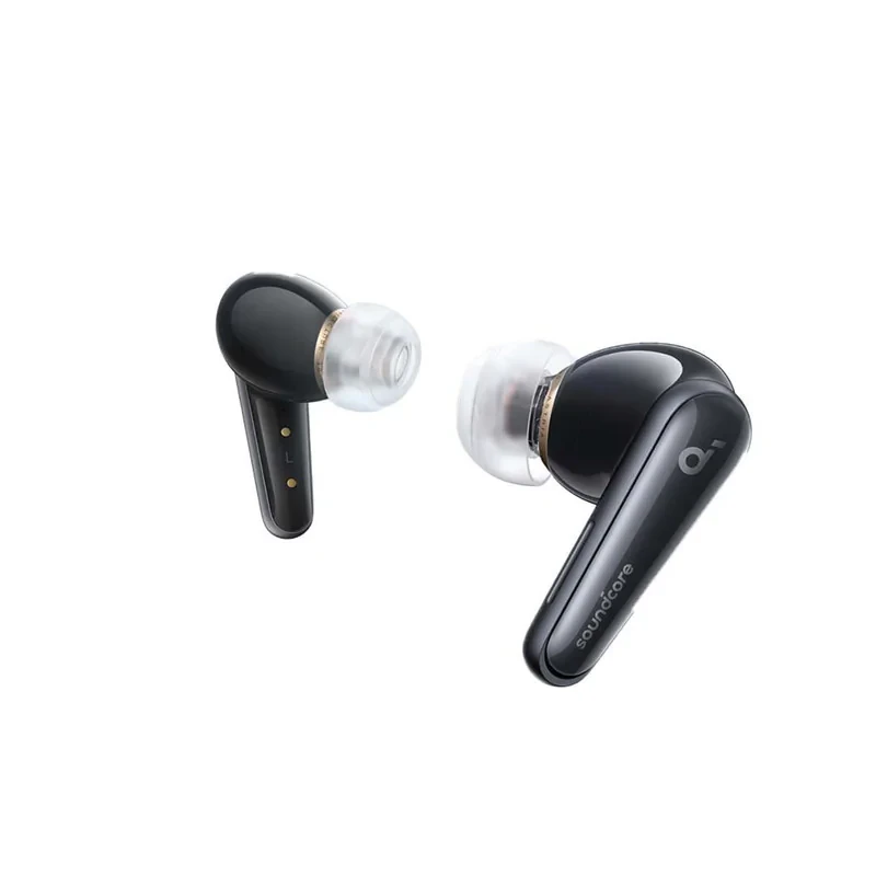 هدفون بلوتوثی انکر مدل Soundcore Liberty 4 A3953 با نویز کنسلینگ فعال (ANC)، درگاه شارژ USB Type-C، دارای 6 میکروفون برای مکالمه شفاف، مقاوم در برابر رطوبت و عرق (IPX4)