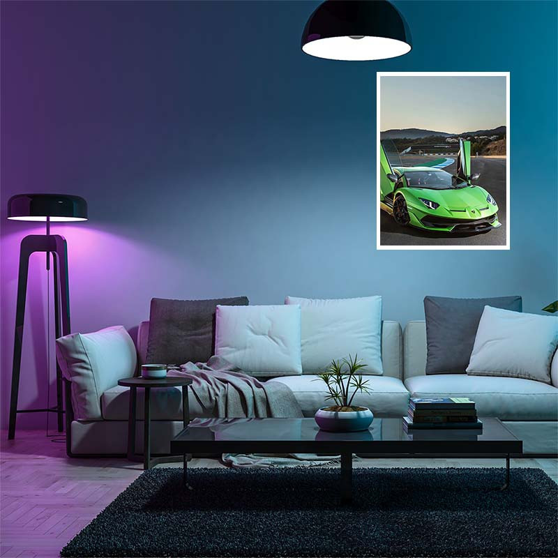 پوستر کارنيکا طرح لامبورگینی اونتادور Lamborghini Aventador کد 17995 مجموعه 8 عددی