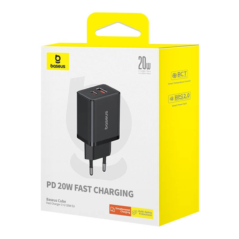 شارژر دیواری 20 وات بیسوس مدل Cube 20W