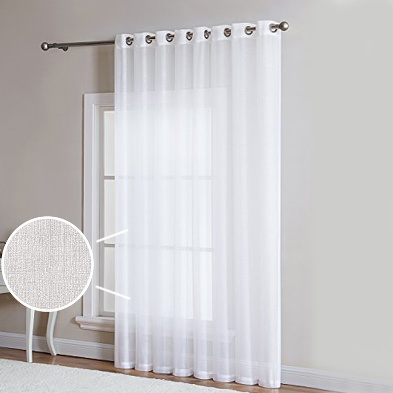 پرده تیکو دکو مدل کتان تور ساده سایز 300x280 سانتی متر
