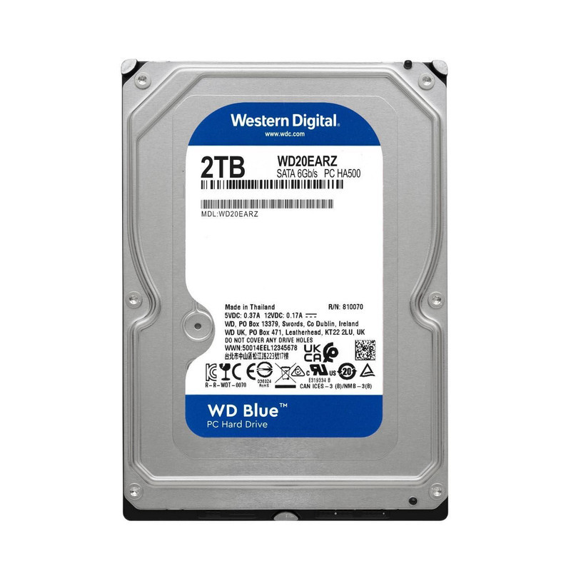 هارد دیسک اینترنال وسترن دیجیتال مدل Blue WD20EARZ ظرفیت 2 ترابایت