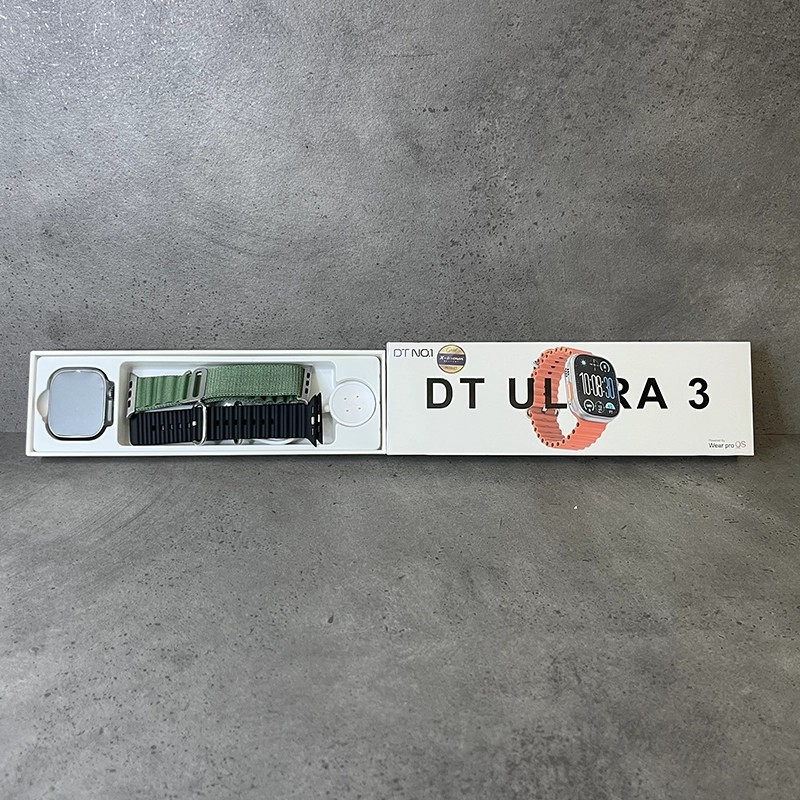 ساعت هوشمند 2.2 اینچی دی تی نامبر وان مدل  DT ULTRA 3 با بند سیلیکونی