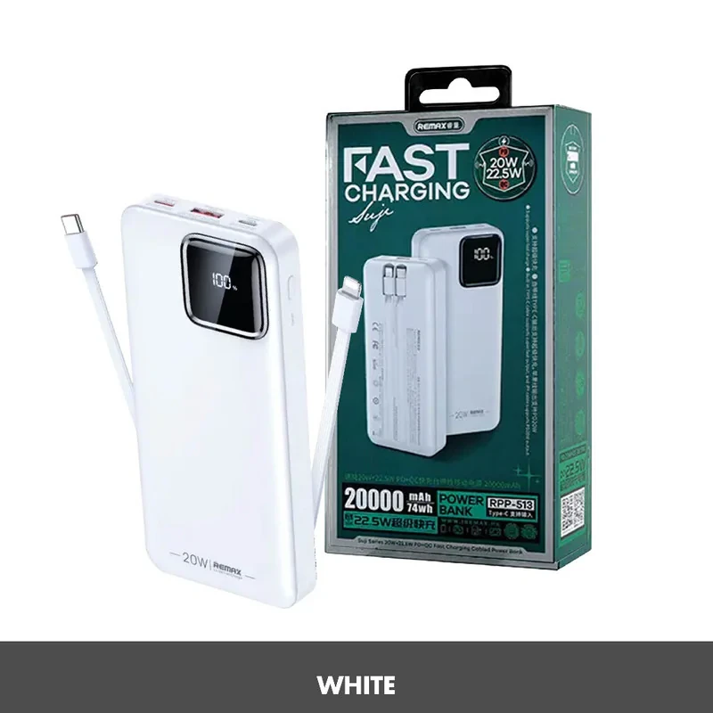پاوربانک ریمکس مدل Fast Charge 22.5W ظرفیت 30000 میلی آمپر ساعت