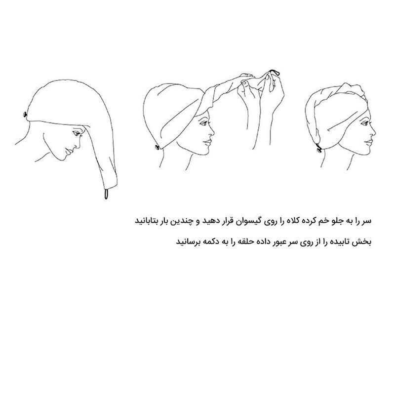 کلاه حمام مدل تاول استار راه راه