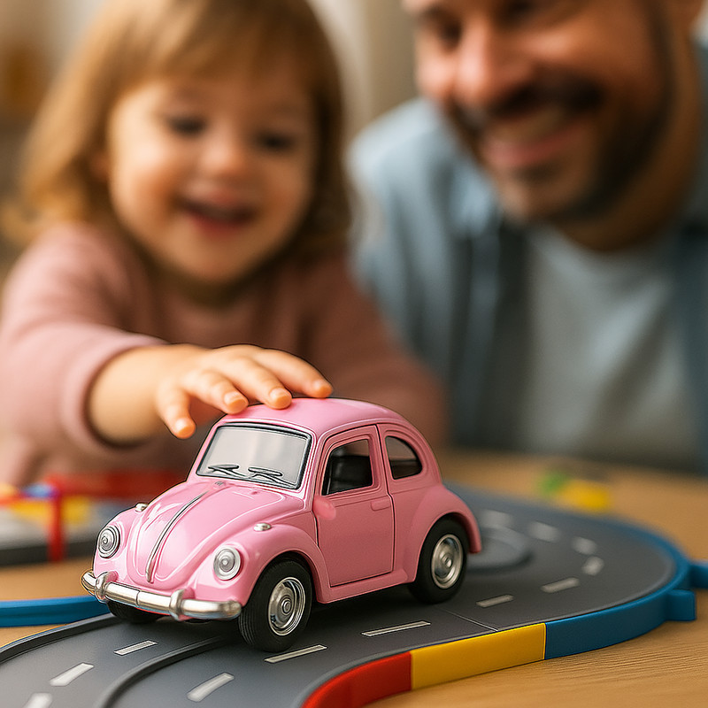 ماشین بازی ناب سل مدل فولکس قورباغه ای فلزی عقبکش کد Metal frog Volkswagen pullback