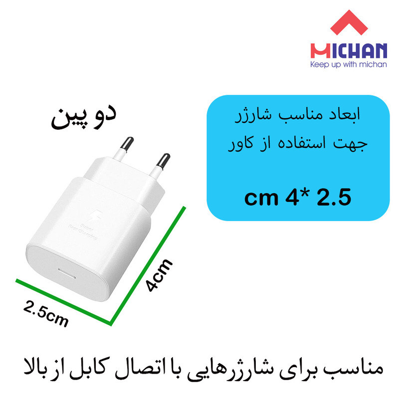 محافظ شارژر میچان طرح فانتزی مجموعه 4 عددی