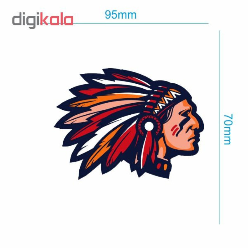 برچسب بدنه موتورسیکلت طرح سرخپوست کد 69