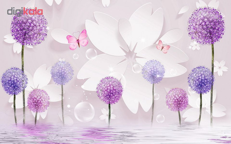 پوستر دیواری سه بعدی طرح گل کد 3DFL338