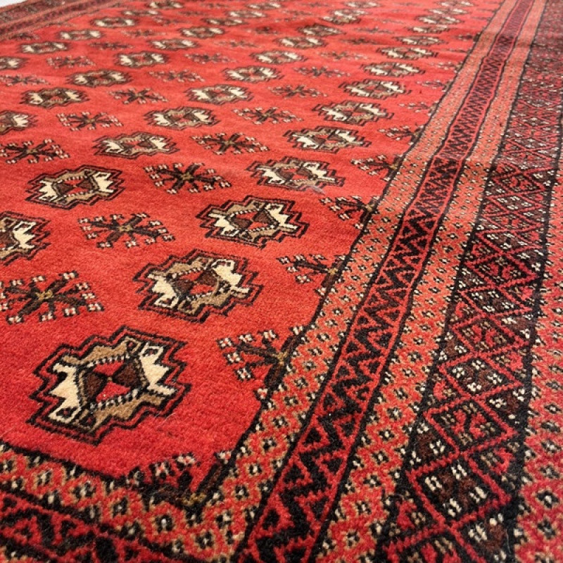 فرش دستبافت سه متری مدل بلوچ کد Nkpa.ha.f32 زمینه قرمز