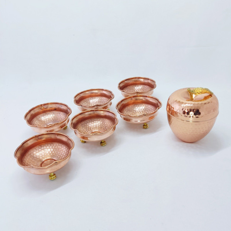 ست هدیه مسی مدل هفت سین کد HS60 مجموعه 7 عددی