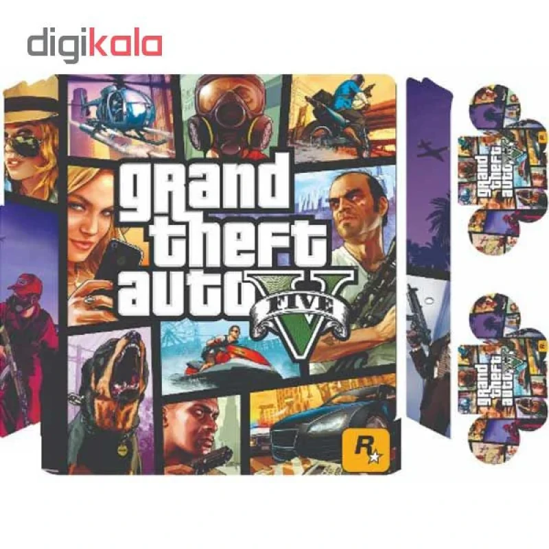برچسب کنسول پلی استیشن 4 مدل GTA