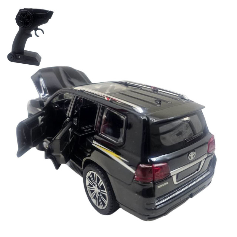 ماشین بازی کنترلی ناب سل مدل تویوتا لندکروز فلزی شارژی چراغدار Toyota Land Cruiser Rechargeable Remote Control Game Machine