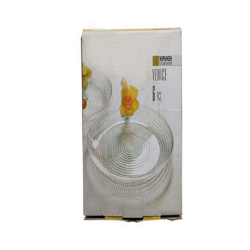 بشقاب خورش خوری بلور کاوه مدل MD1395 مجموعه 6 عددی