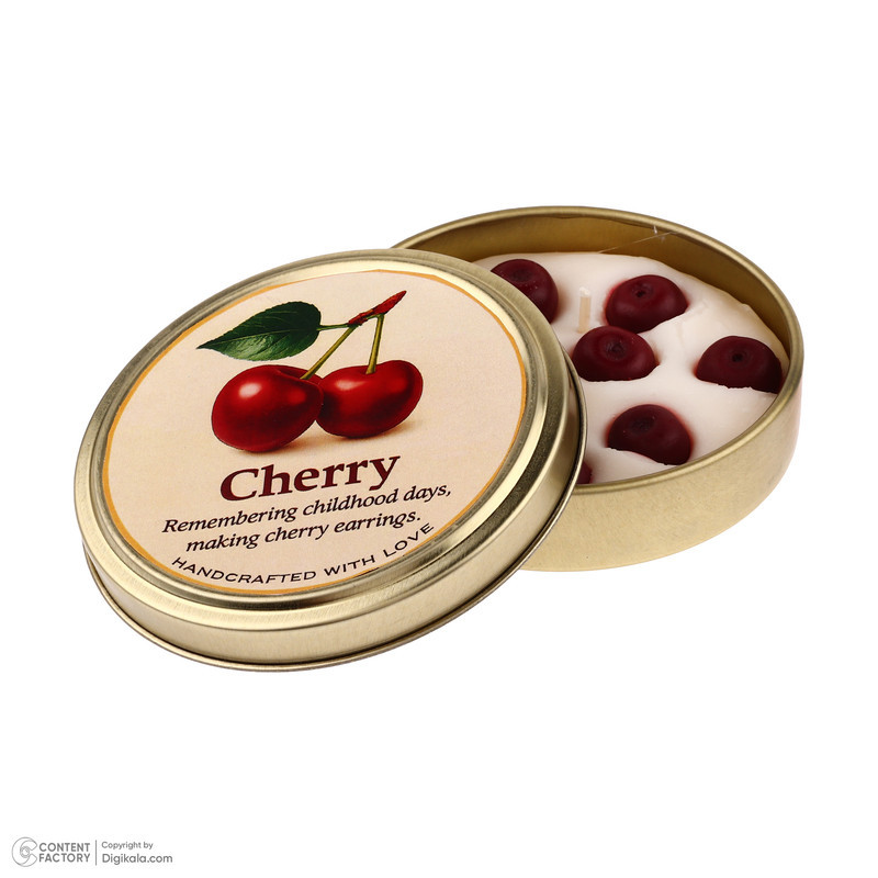 شمع کاسه ای معطر مدل Cherry با رایحه میوه‌های جنگلی زمان اتمام 5 ساعت