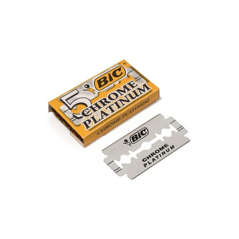 تیغ یدک بیک مدل Platinum Chromium Double Edge مجموعه 3 عددی