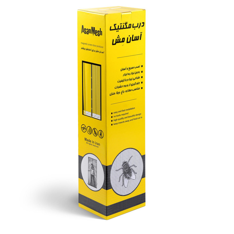 پرده توری مگنتیک آسان مش مدل asan47 سایز 90x230 سانتی متر