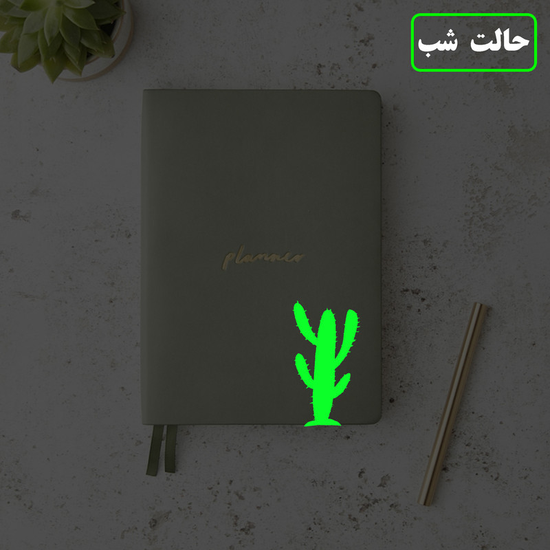 استیکر کلید و پریز مدل شبنما طرح کاکتوس کد 01