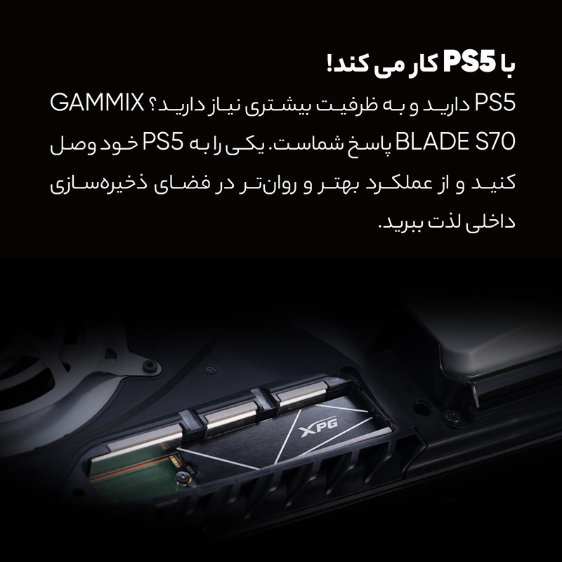 اس اس دی اینترنال ایکس پی جی مدل XPG GAMMIX S70 BLADE ظرفیت 2 ترابایت
