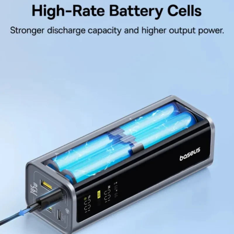 پاوربانک بیسوس مدل EnterGeek GP12 145w ظرفیت 20800 میلی آمپر ساعت