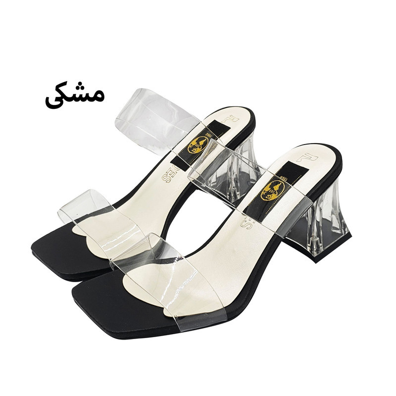 صندل زنانه سیی 1966 مدل طلقی پاشنه شیشه ای کد 2487