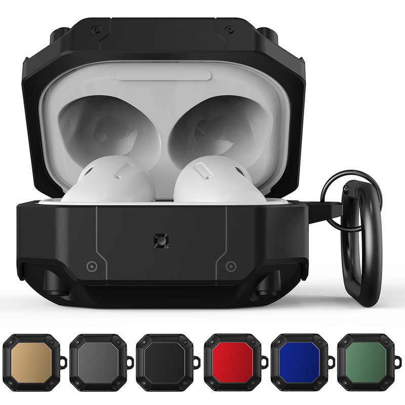 کاور اسپایدر مدل Mecha Hardware مناسب برای کیس هدفون بی سیم سامسونگ Galaxy Buds Live  Buds Pro  Buds 2  Buds 2 Pro  Buds FE