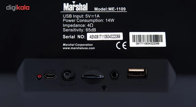 اسپیکر بلوتوثی قابل حمل مارشال مدل ME-1109