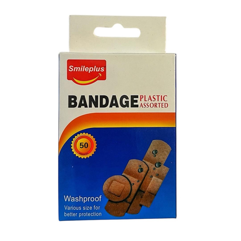 چسب زخم اسمایل پلاس مدل WASHPROOF MIX کد 1109 بسته 50 عددی