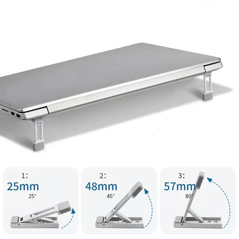 پایه نگهدارنده لپ‌تاپ مدل S1 aluminum alloy مناسب برای لپ تاپ‌های 17 اینچی و کوچک تر بسته 2 عددی
