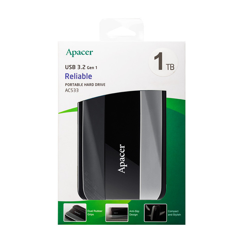 هارد اکسترنال اپیسر مدل ac533 ظرفیت یک ترابایت دارای رابط USB Type-A 3.0