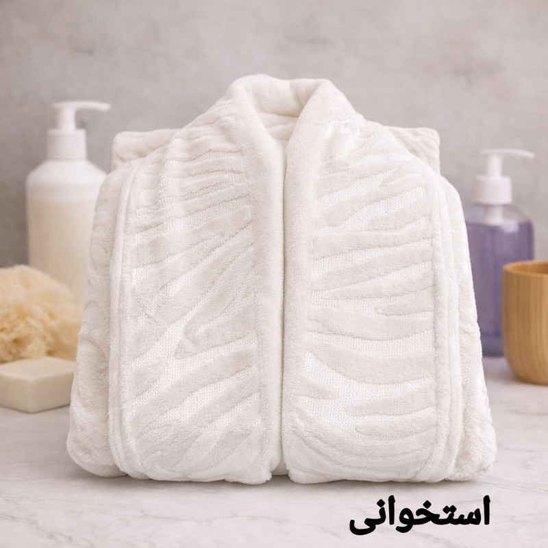 حوله پالتویی آقای کاریزما مدل موج سایز 125 سانتی متر مناسب محدوده قد 160 الی 185 سانتی متر
