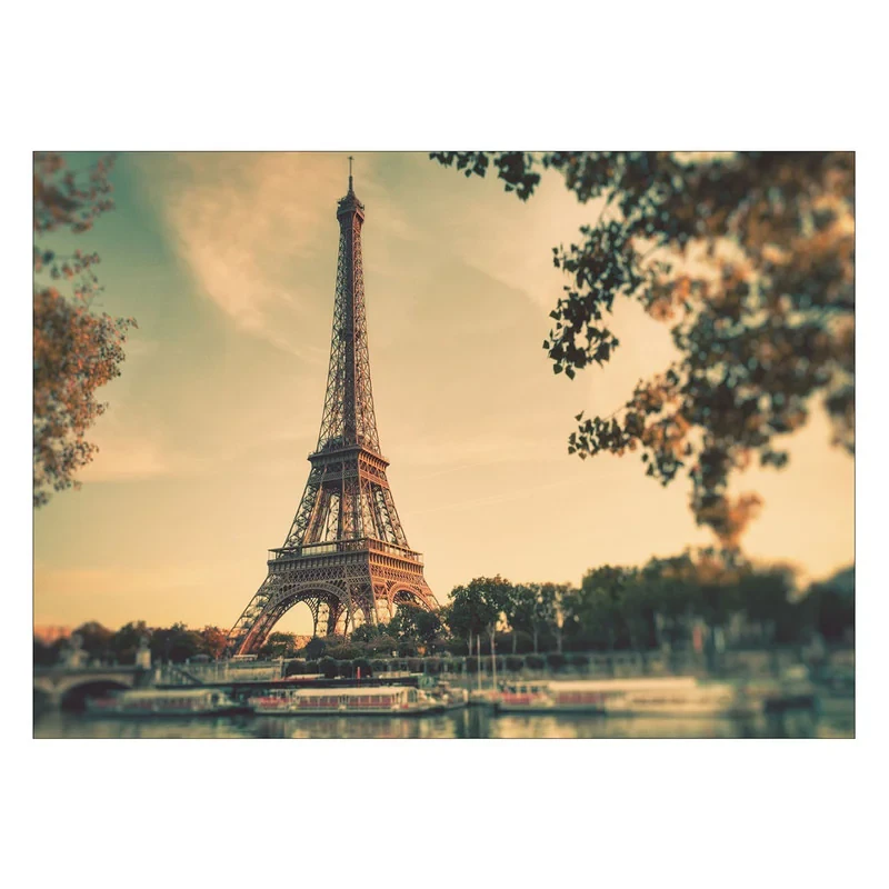 تابلو شاسی ونسونی طرح Retro Paris سایز 50x70 سانتی متر