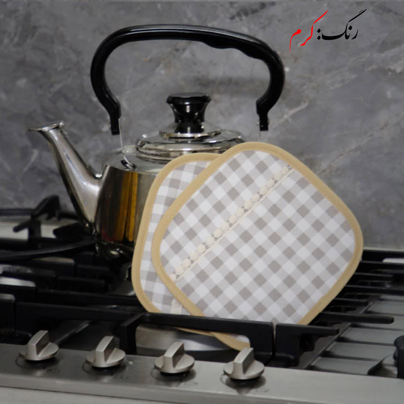 دستگیره آشپزخانه نساجی دُر هنر یزد مدل چهارخانه بسته دو عددی