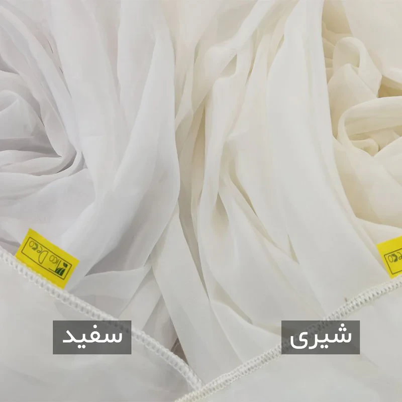 پرده تیکو دکو مدل حریر کلاسیک سایز 170*140 سانتی متر مجموعه دو عددی