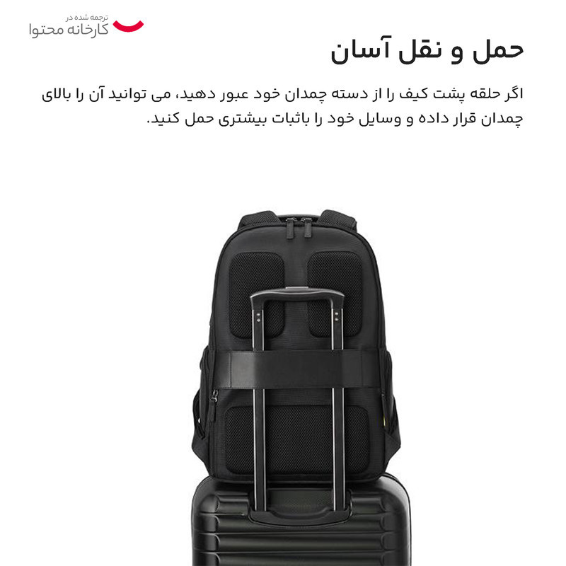 کوله پشتی لپ تاپ دلسی مدل WAGRAM کد 1199620 مناسب برای لپ تاپ 15 تا 17 اینچی