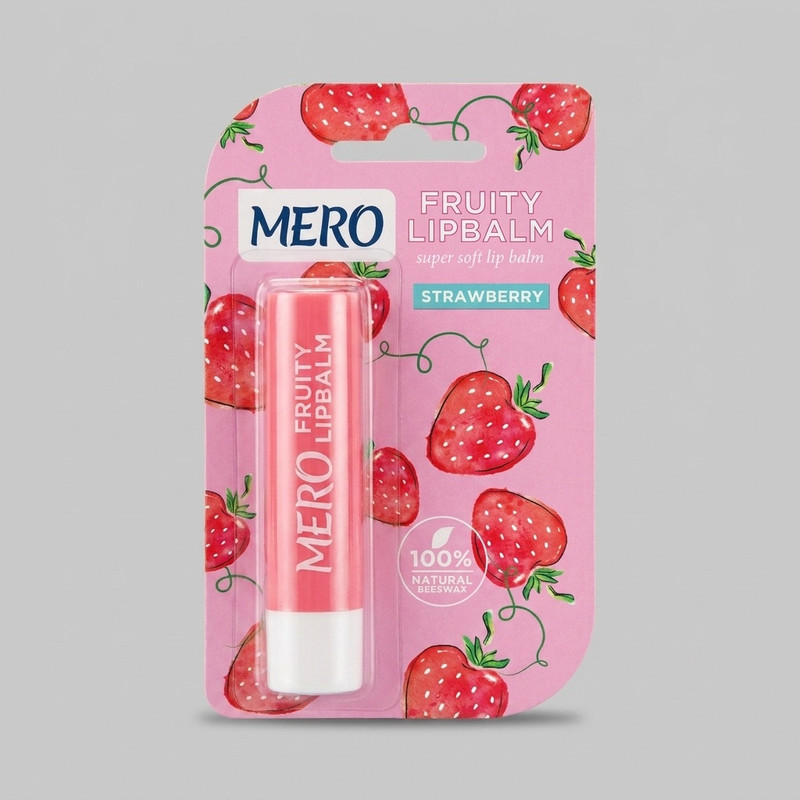 بالم لب ماتیکی مرو مدل Strawberry با عصاره عسل، مرطوب‌کننده و مناسب پوست خشک و معمولی، بدون تست حیوانی، ساخت ایران