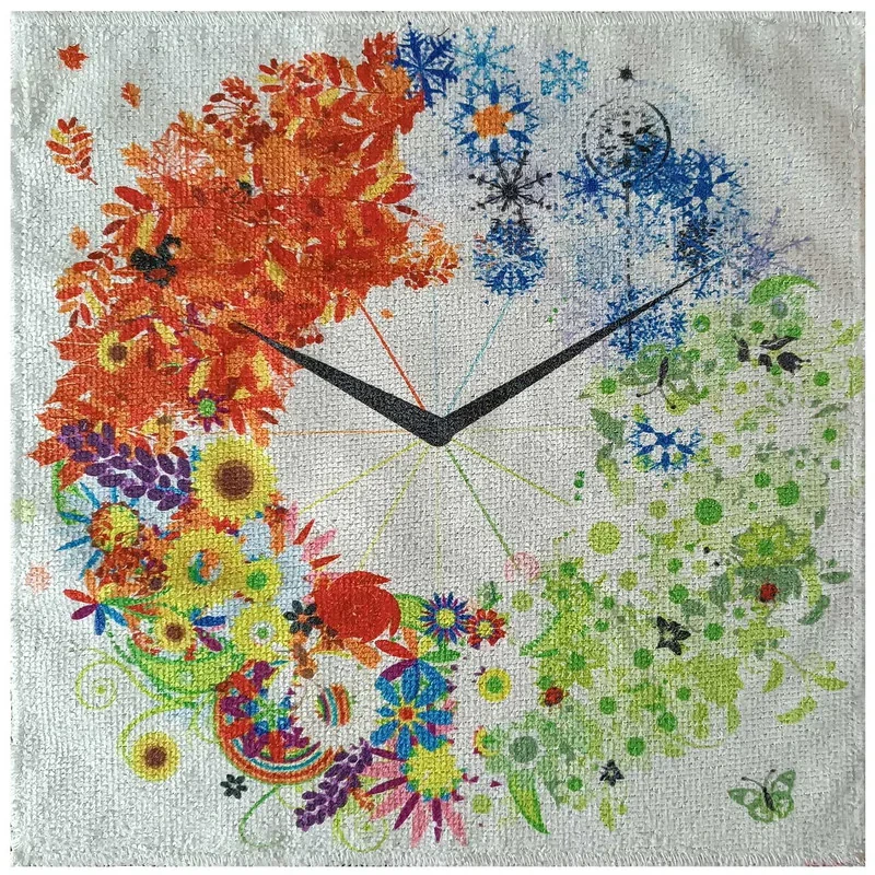 دستمال نظافت آشپزخانه بی تی مدل میکروفایبر طرح ساعت کد 30x30W242 بسته 3 عددی