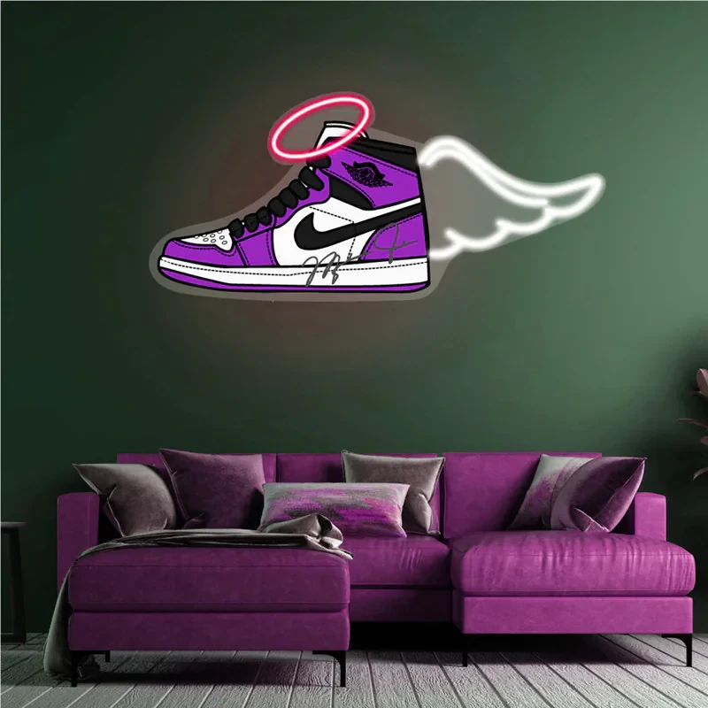 چراغ نئون طرح کتونی