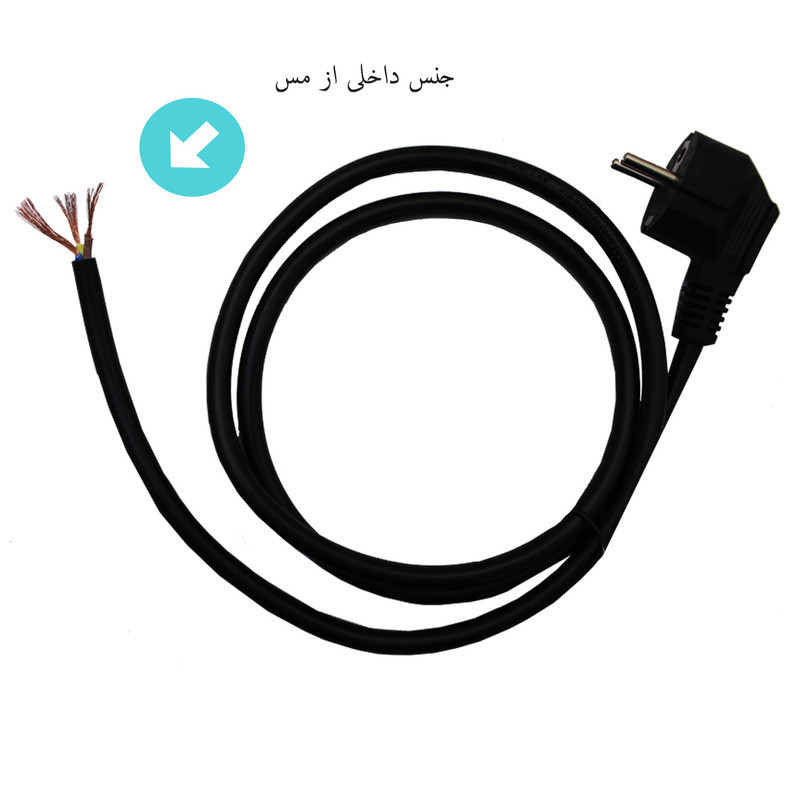 کابل برق سه پین منبع تغذیه کامپیوتر مدل کوپر طول 1.5 متر