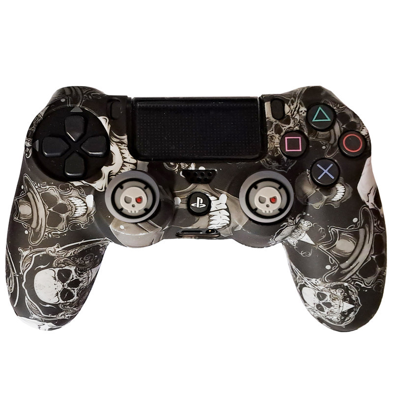 محافظ دسته پلی استیشن 4 طرح جمجمه مدل Skull PS4291 به همراه روکش آنالوگ