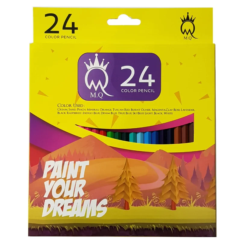 مداد رنگی 24 رنگ ام کیو مدل M.Q.24