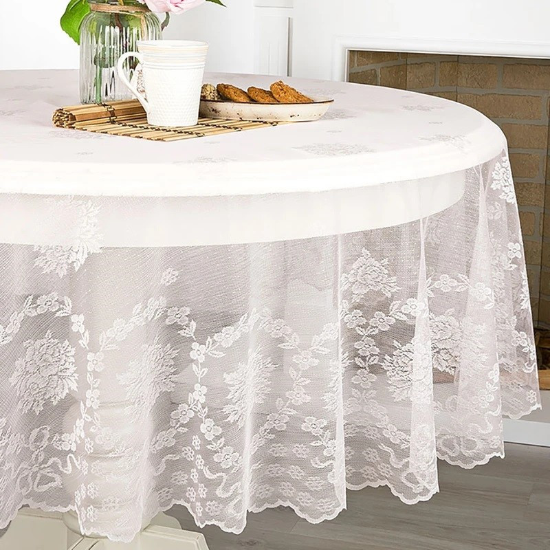 رومیزی انگلیش هوم مدل New Rose Branch سایز 180x180 سانتی‌متر