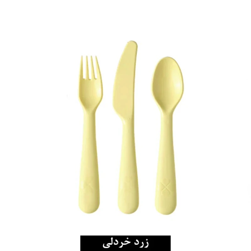 ست قاشق چنگال کودک ایکیا مدل Kalas بسته 3 عددی
