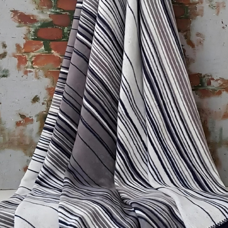 پتو ازدیلک مدل Stripe Lacivert سایز 170×130 سانتی متر