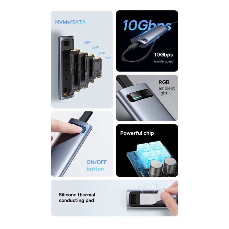 باکس هارد M.2NVME بیسوس مدل  FlyJoy Series BS-OH155