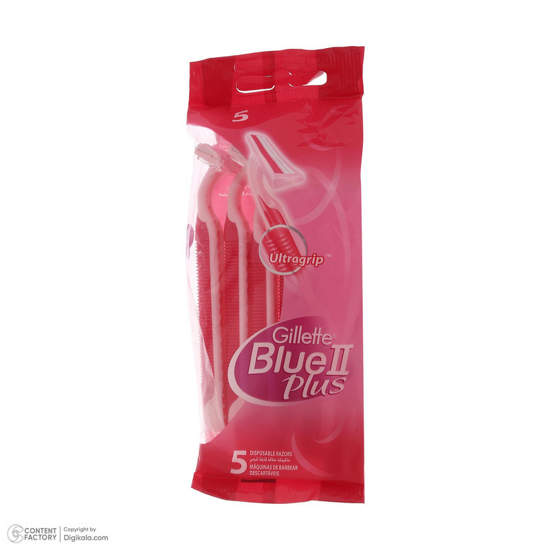 خود تراش ژیلت مدل BLUE 2 PLUS بسته 5 عددی