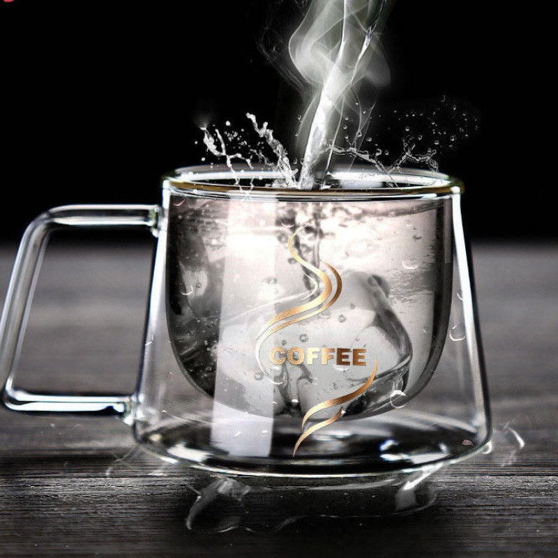 لیوان مدل دوجداره طرح کافی کد 250